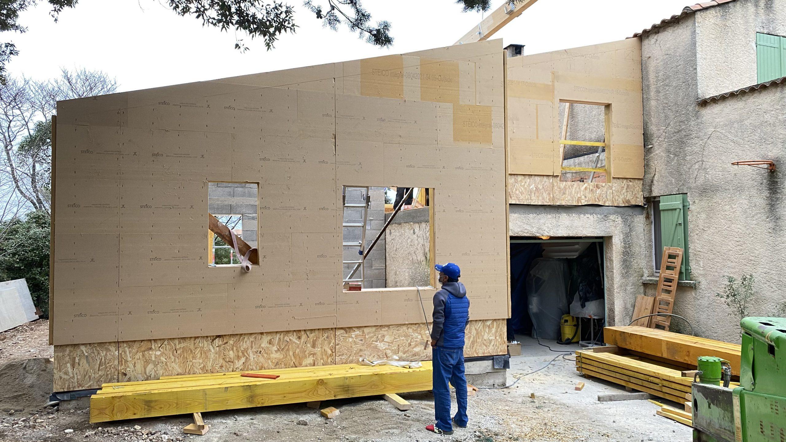 EXTENSION BOIS MAISON INDIVIDUELLE COMBAILLAUX 