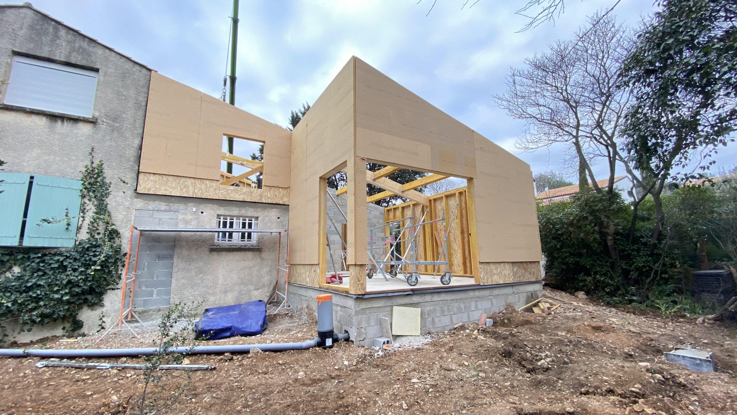 EXTENSION BOIS MAISON INDIVIDUELLE COMBAILLAUX 