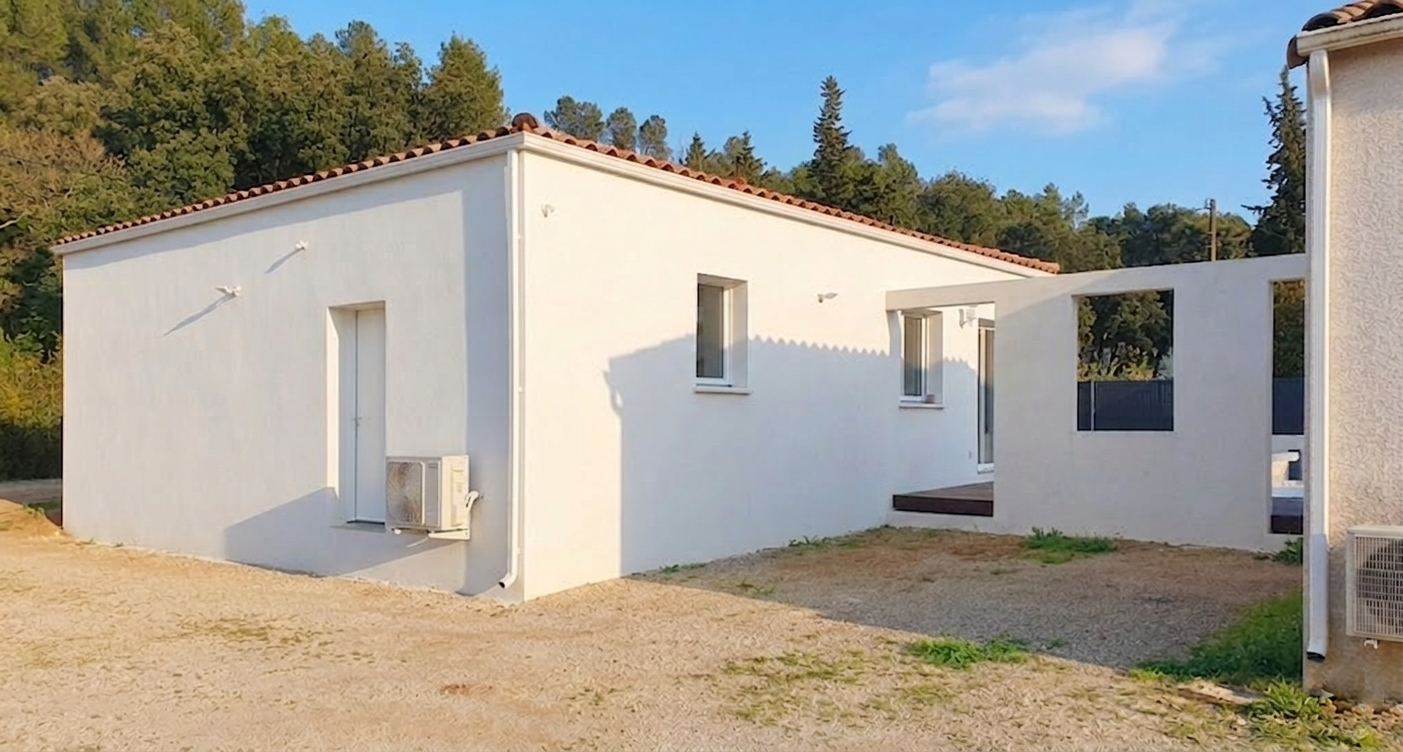 maison existante création  studio garage piscine la boissiere