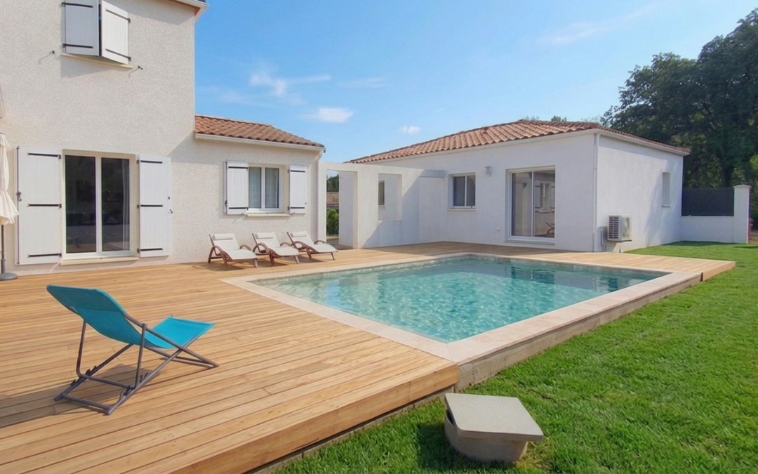 MRN – Création d&rsquo;un studio et d&rsquo;un garage avec piscine
